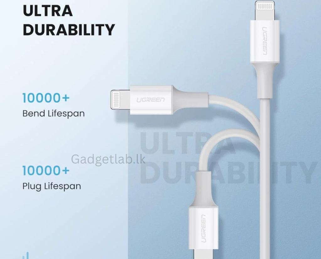 UGREEN Type-C to Lightning Rubber Shell Cable