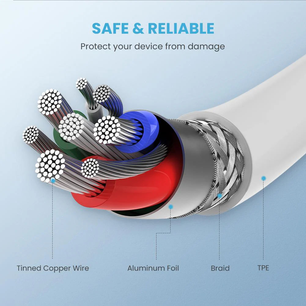 UGREEN Type-C to Lightning Rubber Shell Cable