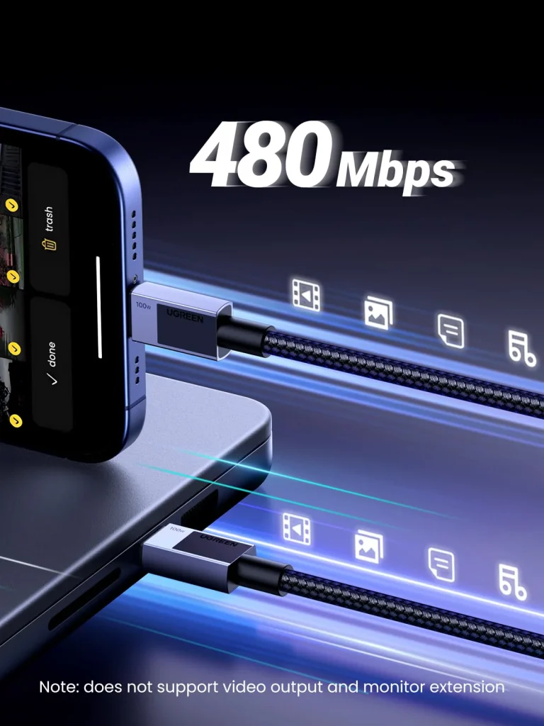 UGREEN 100W Type-C to Type-C PD Fast Charging Cable