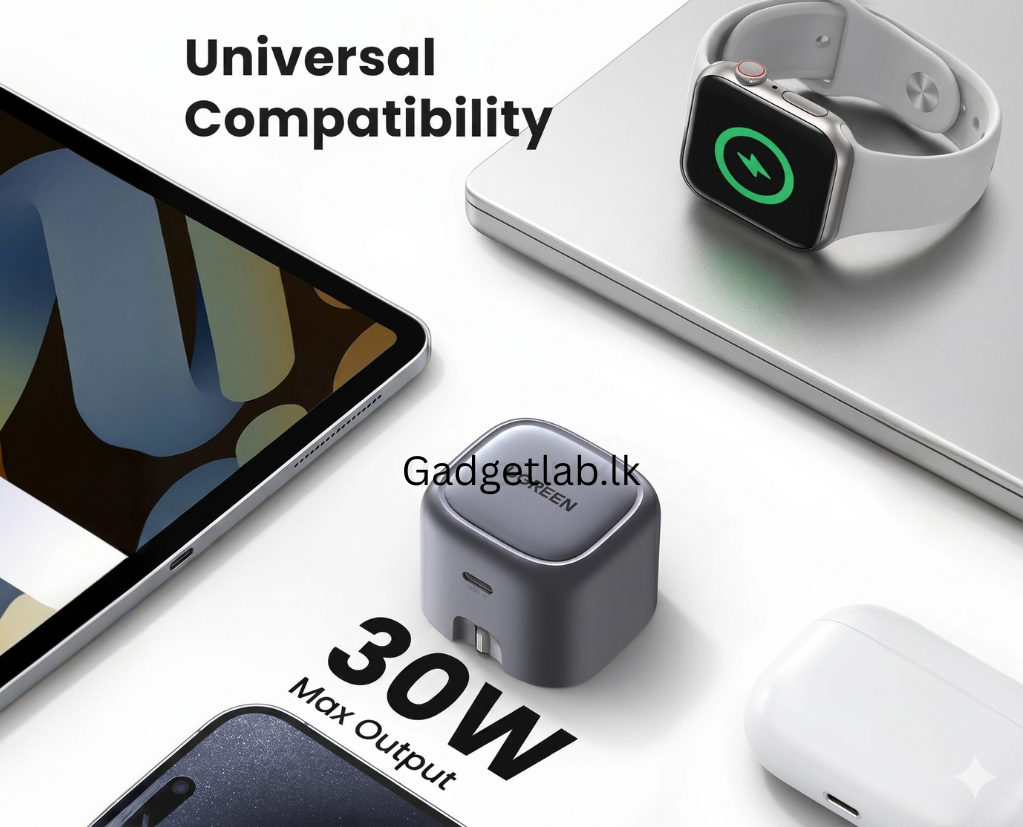 UGREEN 30W Type-C GaN Fast Charger, Foldable Pin