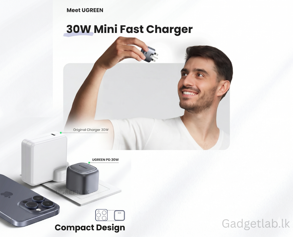 UGREEN 30W Type-C GaN Fast Charger, Foldable Pin